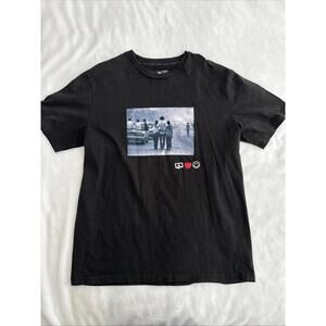 Woodstock x NICE KICKS Black Mens L Large Graphic Thick T-SHIRT 50th Anniversary
